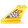 LEGO Yellow Tail 4 x 1 x 3 with &#039;5&#039;, Black and White Checkered Flag (left) Sticker (2340)