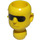 LEGO Yellow Technic Action Figure Head with Black Sun Glasses (2707)