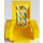 LEGO Yellow Technic Seat 3 x 2 Base with Blue and White Splotches Sticker (2717)