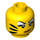 LEGO Yellow Tiger Woman Minifigure Head (Recessed Solid Stud) (3626 / 22311)