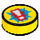 LEGO Gelb Fliese 1 x 1 Runden mit Exclamation Mark (29722 / 98138)