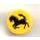 LEGO Yellow Tile 1 x 1 Round with Ferrari Logo (35380 / 102475)