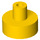 LEGO Geel Tegel 1 x 1 Ronde met Hollow Staaf (20482 / 31561)