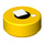 LEGO Geel Tegel 1 x 1 Ronde met Wit Squares Aan Zwart Cirkel (101027 / 105007)