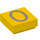 LEGO Yellow Tile 1 x 1 with &quot;0&quot; with Groove (11619 / 13448)