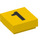 LEGO Gelb Fliese 1 x 1 mit Schwarz &quot;1&quot; mit Nut (3070 / 81072)