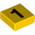 LEGO Gelb Fliese 1 x 1 mit Schwarz &quot;1&quot; mit Nut (3070 / 81072)