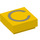 LEGO Yellow Tile 1 x 1 with &#039;C&#039; with Groove (11535 / 13408)