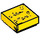 LEGO Giallo Piastrella 1 x 1 con Checklist e Smiley Viso con scanalatura (3070 / 25389)