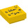 LEGO Gelb Fliese 1 x 1 mit Checklist und Smiley Gesicht mit Nut (3070 / 25389)