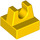 LEGO Jaune Tuile 1 x 1 avec Agrafe (Pas de coupe au centre) (2555 / 12825)