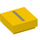 LEGO Geel Tegel 1 x 1 met &#039;I&#039; met groef (11549 / 13417)