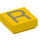LEGO Geel Tegel 1 x 1 met Letter R met groef (11571 / 13427)