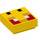 LEGO Gul Bricka 1 x 1 med Minecraft Angry Bee Ansikte med skåra (3070 / 76970)