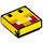 LEGO Yellow Tile 1 x 1 with Minecraft Angry Bee Face with Groove (3070 / 76970)