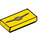 LEGO Gelb Fliese 1 x 2 mit Silber und rot Emblem mit Nut (3069 / 94875)