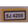 LEGO Yellow Tile 1 x 2 with &quot;SJ 4200&quot; License Plate Sticker with Groove (3069 / 30070)