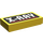 LEGO Yellow Tile 1 x 2 with White X-RAY and Red line on Black Background Pattern with Groove (3069)
