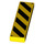 LEGO Gelb Fliese 1 x 4 mit Schwarz Danger Streifen (Schwarz Ecken) (2431 / 83489)
