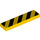 LEGO Yellow Tile 1 x 4 with Black Danger Stripes (Unprinted Corners) (73823 / 103166)