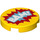 LEGO Jaune Tuile 2 x 2 Rond avec &#039;BAM!&#039; avec porte-goujon inférieur (14769 / 29368)