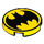 LEGO Gul Bricka 2 x 2 Runda med Batman logotyp med nedre knopphållare (14769 / 26619)