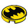 LEGO Jaune Tuile 2 x 2 Rond avec Batman logo avec porte-goujon inférieur (14769 / 26619)