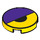 LEGO Jaune Tuile 2 x 2 Rond avec Eye avec Purple avec porte-goujon inférieur (14769 / 34411)