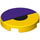 LEGO Jaune Tuile 2 x 2 Rond avec Eye avec Purple avec porte-goujon inférieur (14769 / 34411)