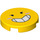 LEGO Gelb Fliese 2 x 2 Runden mit Feebee Gesicht mit unterem Bolzenhalter (14769 / 38803)