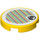 LEGO Yellow Tile 2 x 2 Round with Fruit  Scanner Code with Bottom Stud Holder (14769 / 100612)