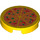 LEGO Yellow Tile 2 x 2 Round with Pizza with &quot;X&quot; Bottom (4150)