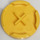 LEGO Yellow Tile 2 x 2 Round with Pizza with &quot;X&quot; Bottom (54871 / 81867)