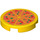 LEGO Yellow Tile 2 x 2 Round with Pizza with &quot;X&quot; Bottom (54871 / 81867)