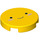 LEGO Amarillo Plana 2 x 2 Circular con Smiling Cara con sujeción de espiga inferior (14769 / 38738)