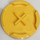 LEGO Yellow Tile 2 x 2 Round with &quot;X&quot; Bottom (4150)