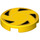 LEGO Jaune Tuile 2 x 2 Rond avec Jaune et Noir Hubcap avec porte-goujon inférieur (14769 / 72405)