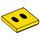LEGO Jaune Tuile 2 x 2 avec 2 Noir ovals avec rainure (3068 / 68927)
