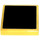 LEGO Yellow Tile 2 x 2 with Black Square Sticker with Groove (3068)