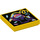 LEGO Gul Tile 2 x 2 med Dancer med glowsticks med Rille (3068 / 72848)