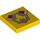 LEGO Jaune Tuile 2 x 2 avec Feu logo avec rainure (3068 / 19965)