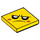 LEGO Yellow Tile 2 x 2 with Grumpy Face with Groove (3068 / 65686)