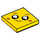 LEGO Geel Tegel 2 x 2 met Happy Gezicht met groef (3068 / 65674)