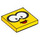 LEGO Yellow Tile 2 x 2 with Lakitu Happy Face with Big Eyes with Groove (3068 / 79528)