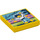 LEGO Yellow Tile 2 x 2 with Latin Dance print with Groove (3068)