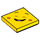 LEGO Yellow Tile 2 x 2 with Laughing Face with Groove (3068 / 65685)
