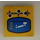LEGO Geel Tegel 2 x 2 met Robot Arm Controls 8286 Sticker met groef (3068)