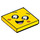 LEGO Geel Tegel 2 x 2 met Smiling Gezicht met Tears en Tongue met groef (3068 / 44354)