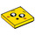 LEGO Jaune Tuile 2 x 2 avec Surprised Affronter avec rainure (3068 / 65687)