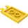 LEGO Gelb Fliese 2 x 3 mit Horizontal Clips (Dick geöffnete O-Clips) (30350 / 65886)